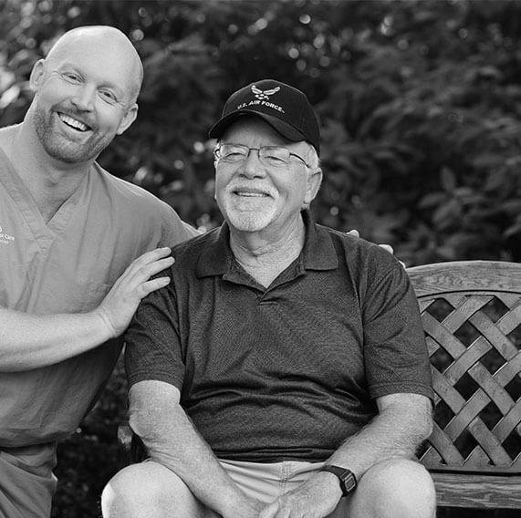 A CAREGIVER TAKING CARE A US AIR FORCE VET