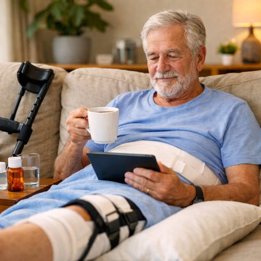 recovering at home after surgery