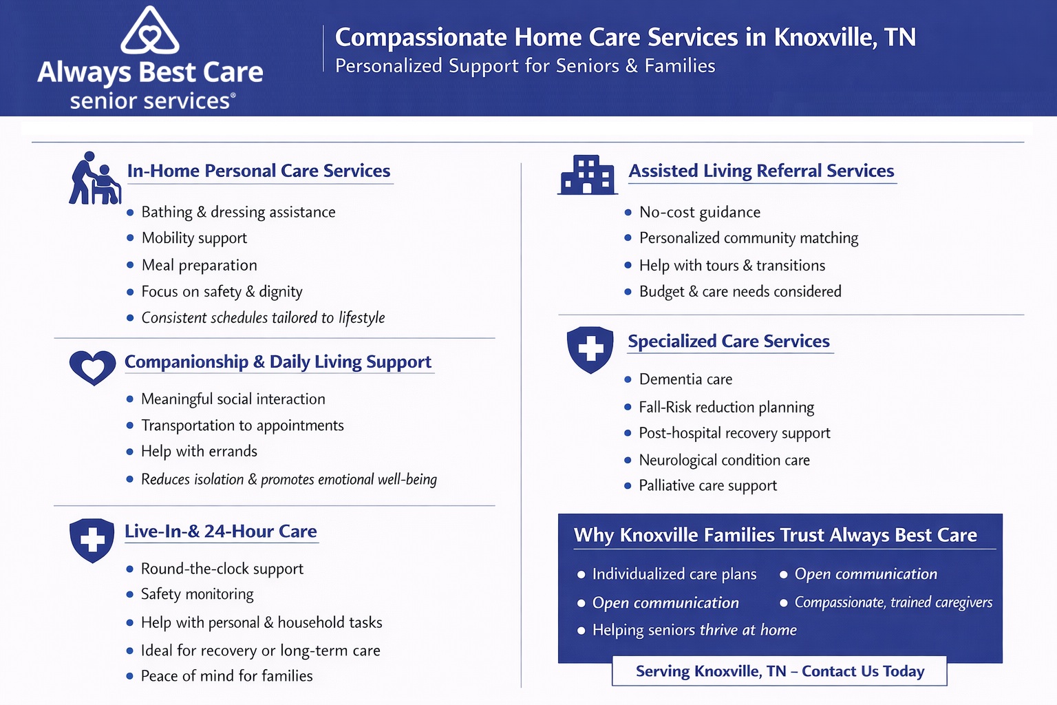 home care services in Knoxville, TN infographic