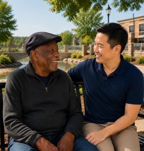 CAREGIVER SPENDING TIME WITH SENIOR DURING FLU SEASON IN VERONA, WI.