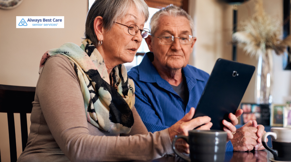 Older woman organizing medications at a bedside table.