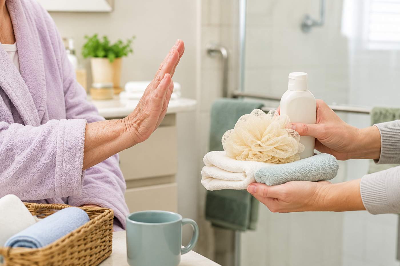 Why Seniors Often Resist Help with Bathing and Grooming 