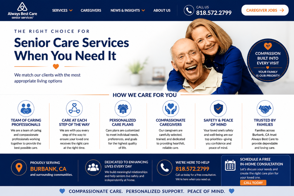 Home care services in Burbank, CA benefits and comfort guide