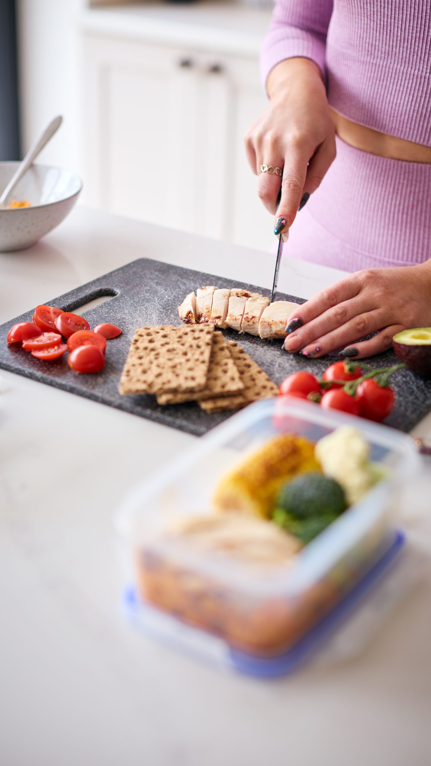 Caregiver in Tacoma preparing meals
