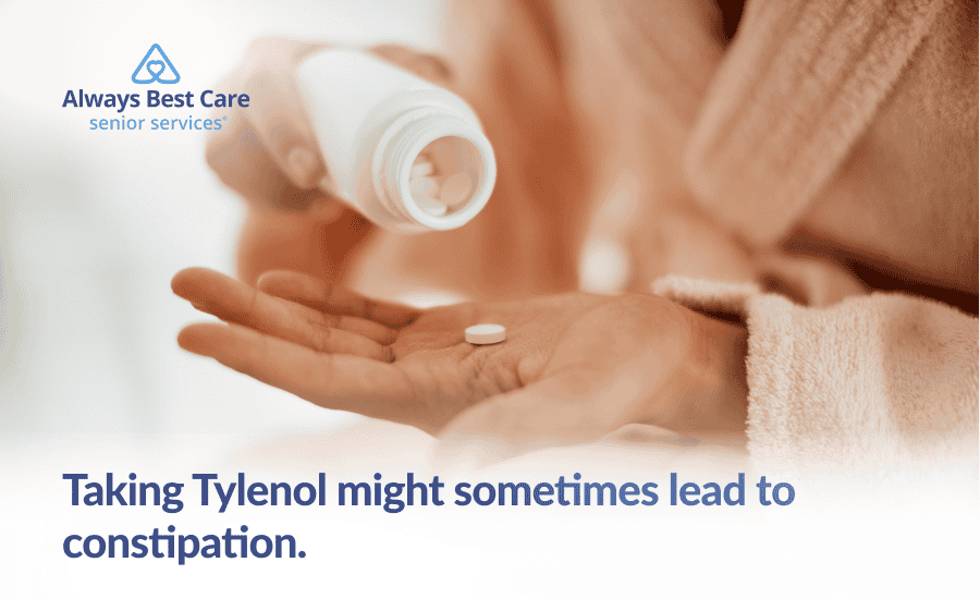 An infographic explaining that Tylenol might cause constipation