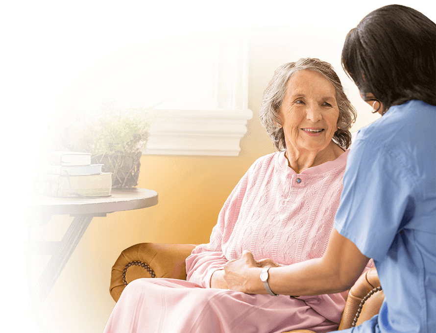 Senior care services illustration highlighting personalized home care and support solutions
