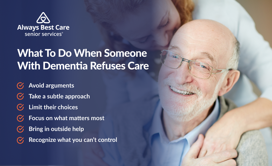 An image highlighting what you can do if your elderly parent refuses to go into care home