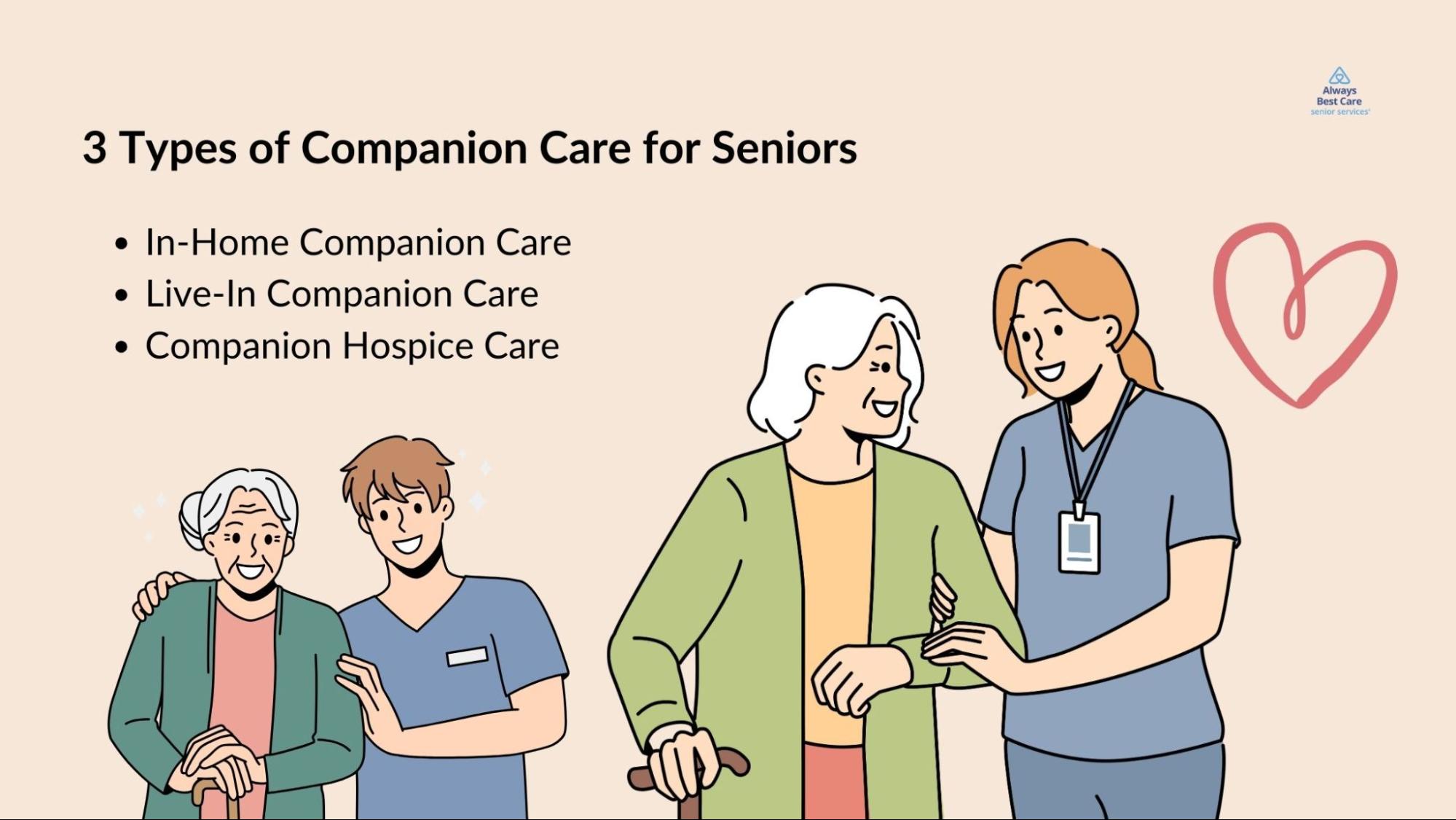 3 types of companion care for seniors